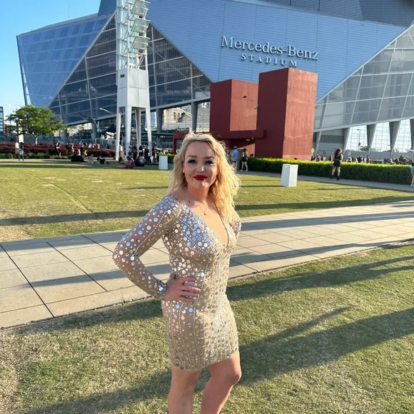 Born in Stockholm LEYLA PARTY SEQUIN DRESS Size Small - Picture 4 of 4